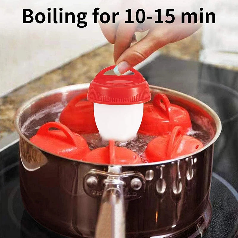 Silicone Egg Boiler Cups (3/6pcs)