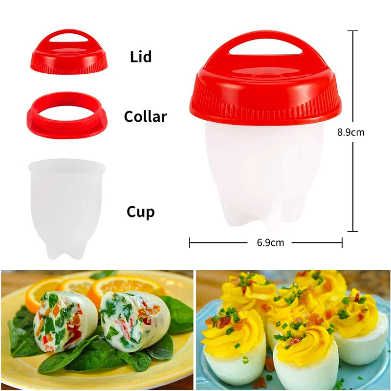 Silicone Egg Boiler Cups (3/6pcs)