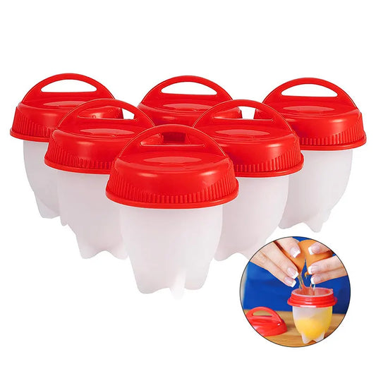 Silicone Egg Boiler Cups (3/6pcs)