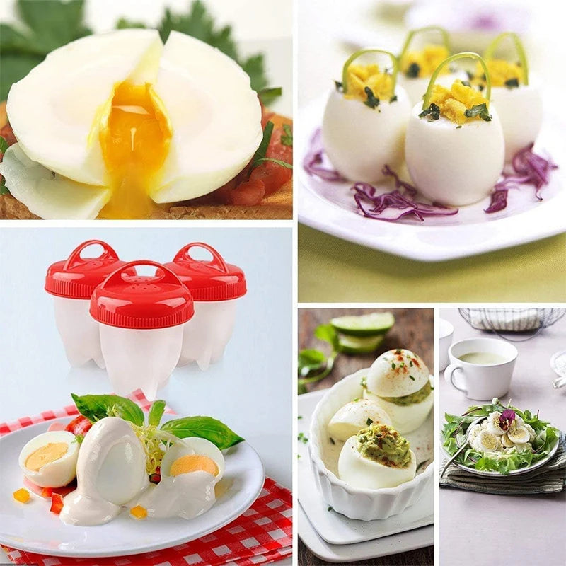 Silicone Egg Boiler Cups (3/6pcs)